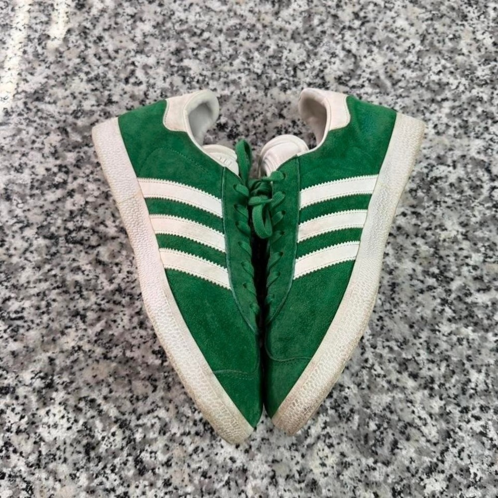 Adidas Green White Gazelle Sneaker Shoe M7 BB5477 - Picture 3 of 6